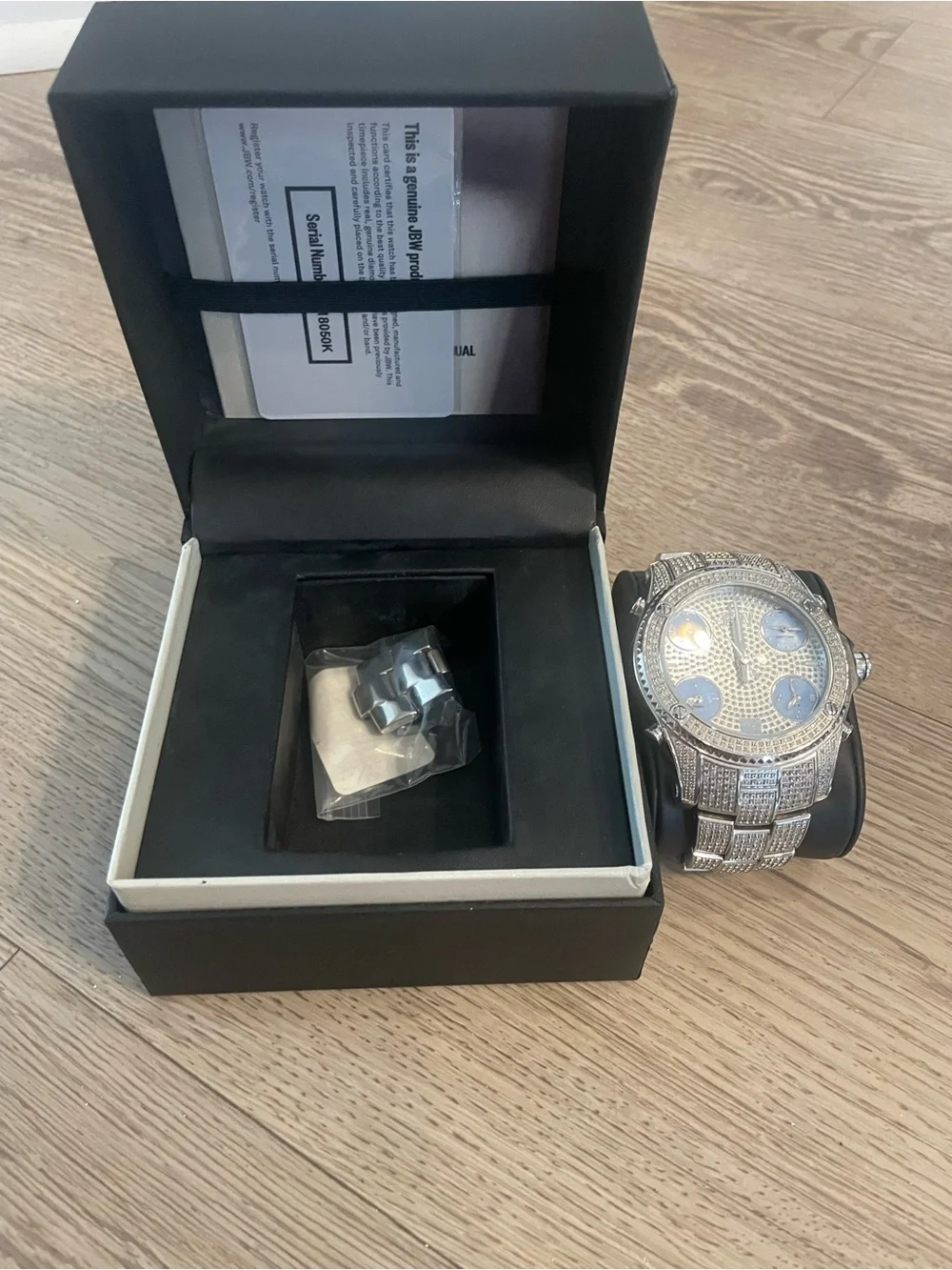 Men's Silver Multi-Timezone Crystal Accent Watch